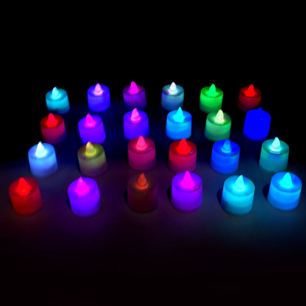 Multicolor LED tealights for festive home decor