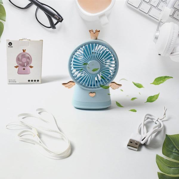 Cute Electric Mini Handheld Fan, Portable USB Rechargeable Mini Fan for Home, Office, Travel and Outdoor Use (1 Pc)