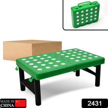 Multi-purpose foldable table, compact design for easy storage.