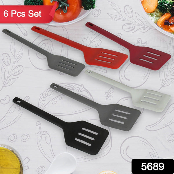 Multipurpose Silicone Spoon, Silicone Basting Spoon Non-Stick Kitchen Utensils Household Gadgets Heat-Resistant Non Stick Spoons Kitchen Cookware Items For Cooking and Baking (6 Pcs Set)