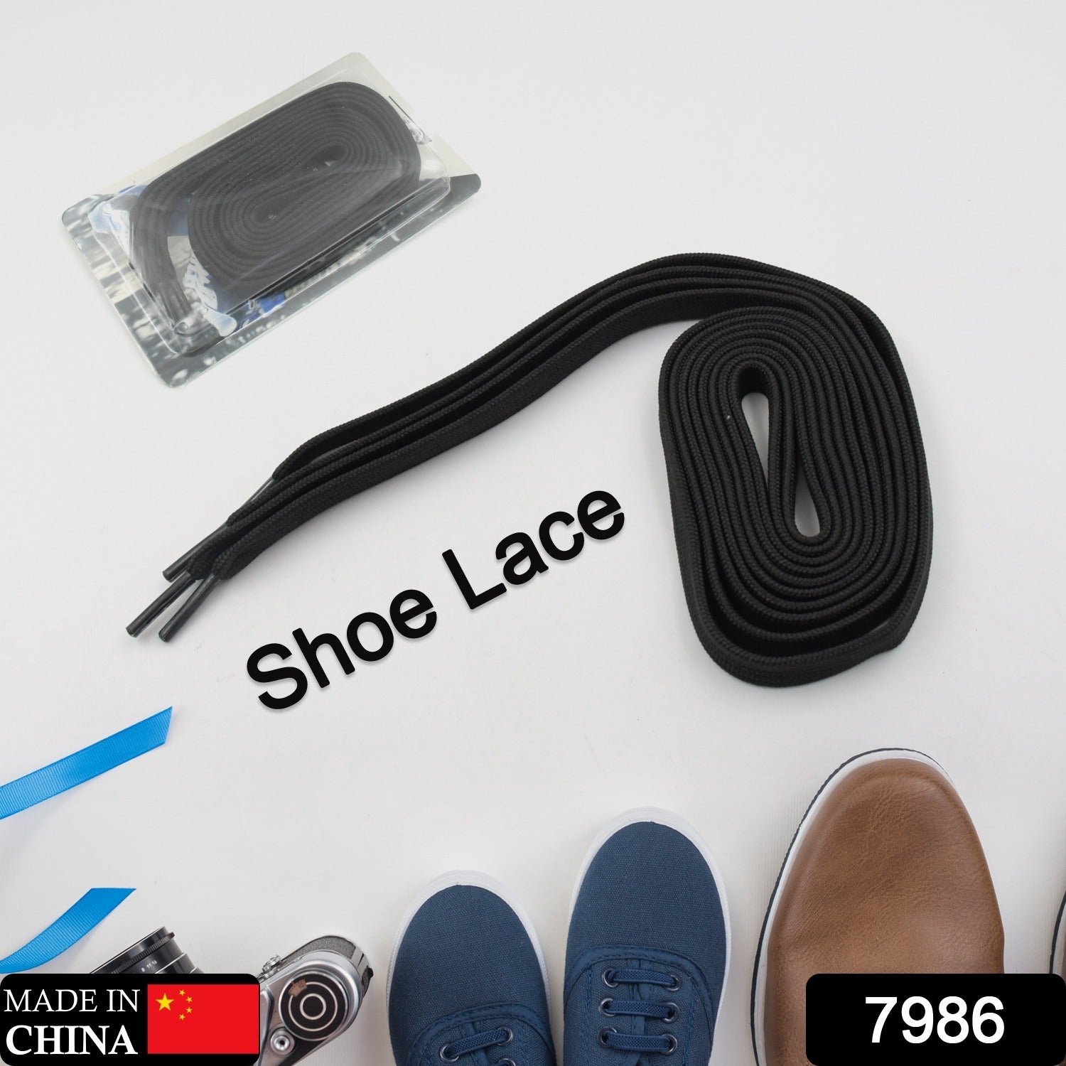 Sports shoelaces, flat design, 1 pair, perfect for gym, running shoes, and sneakers.